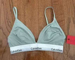 Calvin Klein NWT Women's Modern Cotton Lightly Lined Triangle Wireless Bralette thumbnail 3