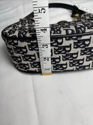 ZAR & RUILR Monogram Shoulder Bag With Crossbody Strap NWT Canvas Black White thumbnail 10