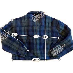 Phenomenon Jacket Womens Size L Blue Green Plaid Full Zip Chest‎ Pockets thumbnail 4