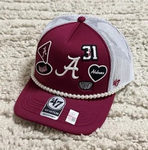 NEW 47 Brand Alabama Crimson Tide Rally On Hitch Foam Front Trucker Hat thumbnail 1