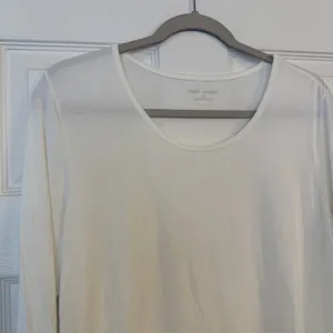 Tory‎ Burch Sport T-Shirt Womens LG White Hi/Lo Modal Long Sleeve Stretch Layer thumbnail 7