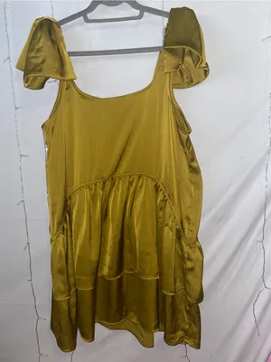 Eloquii Olive Green Ruffled Strap Casual Dress thumbnail 3