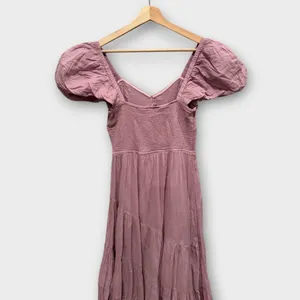 FREE PEOPLE Sundrenched Smocked Puff Sleeve Maxi Dress Size Medium thumbnail 6