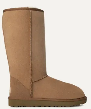UGG Classic Tall II Chestnut Suede Fur Boots Womens Size 8 thumbnail 1