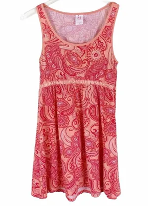 Isaac Mizrahi Peach Summer Paisley Dress thumbnail 1