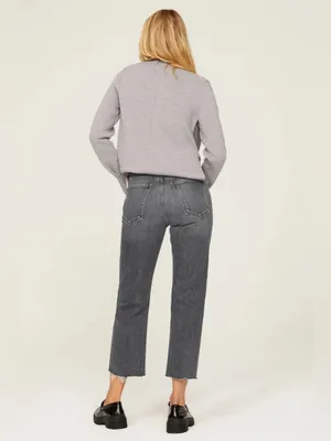 Citizens of Humanity Daphne Crop Jeans Washed Charcoal Gray thumbnail 6