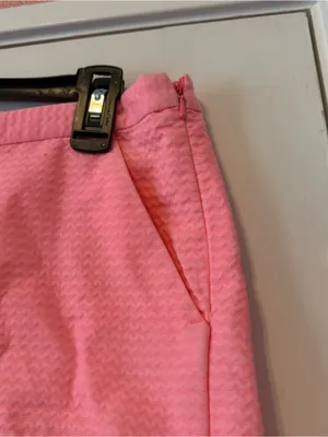 Lilly Pulitzer Bright Pink Magnolia Scalloped Hem Shorts in Guava Melon Sz 14 thumbnail 5