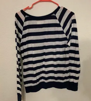 Navy Striped Hollister Top thumbnail 3