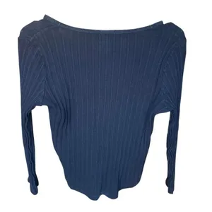 Lauren Ralph Lauren Petite Black Henley Small Petite 100% Cotton #780 thumbnail 6