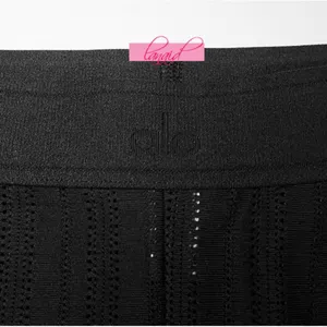 NEW Alo High-Waist Euphoria Leggings Black Mesh Sheer See-Through Transparent S thumbnail 7