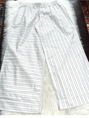 Princess Polly White Striped Wide Leg Relaxed Fit Pants NWT 6 thumbnail 6