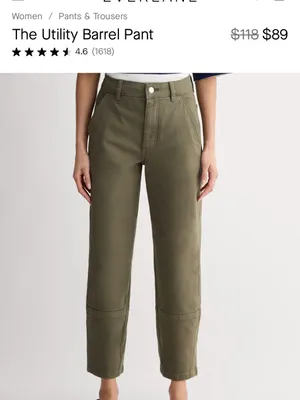 Everlane Utility Barrel Pants size 00 Olive green thumbnail 9
