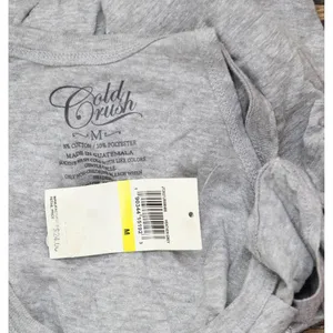 NWT Cold Crush Juniors Vive La France Graphic High-Neck Tank Top Gray / Multi M thumbnail 5