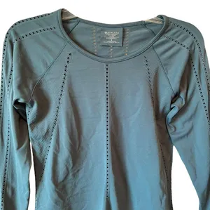 Athelta Foothills Long Sleeve Top in Nordic Teal thumbnail 2