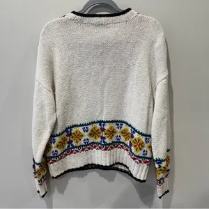 American Vintage Vintage‎ Midsummer Scandinavian Aztec Lizwear Size Large Hand Knit Sweater thumbnail 5
