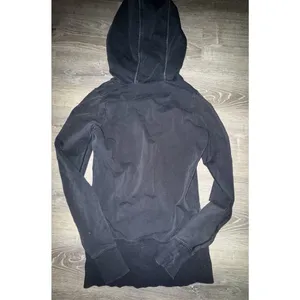 Vtg Lululemon Scuba Hoodie Women’s 6-8 Black Full Zip Yoga Jacket Thumb Holes thumbnail 10