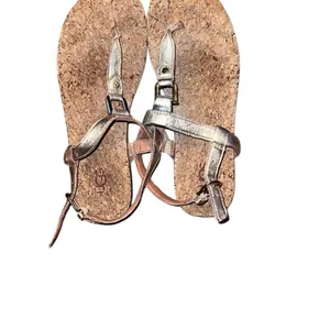 UGG Gold Leather Cork Sole Sandals Size 7.5 thumbnail 2