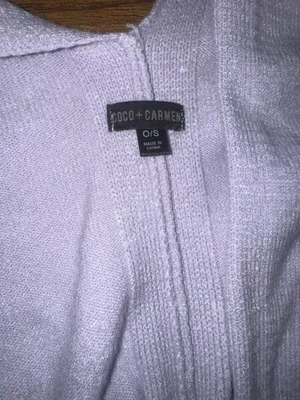 One Size Coco + Carmen Womens Open Cardigan Sweater Front Pockets Soft thumbnail 2