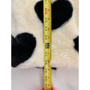 Stoosh by 21 International black & white heart faux fur long coat NWT size M thumbnail 7