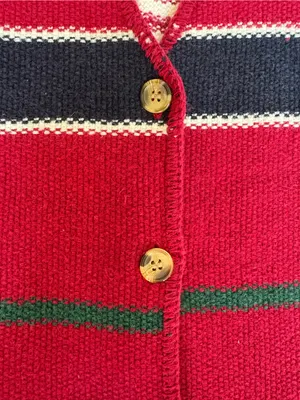 Copper Key VTG Red Striped Button-Front Knit Vest thumbnail 3