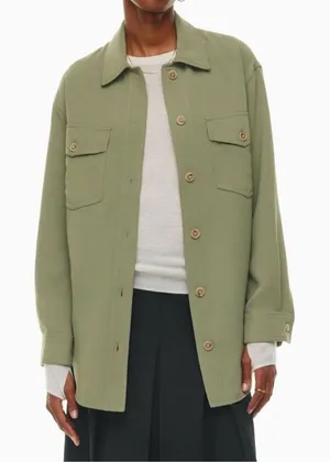 Aritzia Wilfred The Ganna shirt jacket bitter sage xl thumbnail 1