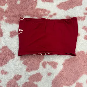 🔥 Y2K Red “ALL GIRLS” Graphic Bandeau Tube Top 🔥 Soft Stretchy Minimalist Streetwear 💋 thumbnail 4