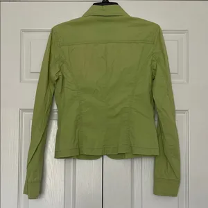Plugg Light Green Cotton Blazer with Bow Pocket Accents thumbnail 11