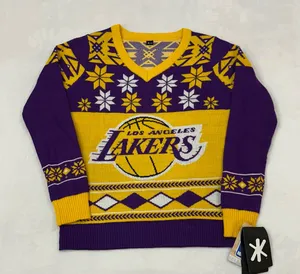 Los Angeles LA Lakers NBA Basketball Ugly Christmas XMAS Party Sweater Women’s M thumbnail 1