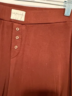Wide‎ Leg Button Front Out from Under Pants - Rust Brown thumbnail 2
