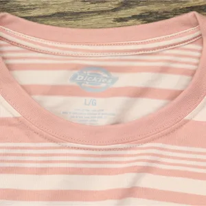 NEW Dickies Womens Remanufactured Baggy Utility Pocket Tee T-Shirt Pink Multi L thumbnail 3