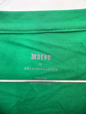 Anthropologie Maeve NWT Green Ruched Side Ties Dolman Shirt Size Medium thumbnail 3