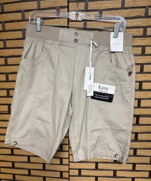 Dash Kate khaki Bermuda shorts size small Tan thumbnail 1