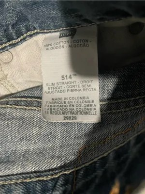 Levi's Distressed Dark Blue Denim Cutoff Shorts thumbnail 3