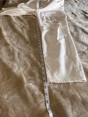 ABERCROMBIE & FITCH The Mom Hi-Rise Distressed White Denim Jeans Pants 26/2s EUC thumbnail 7