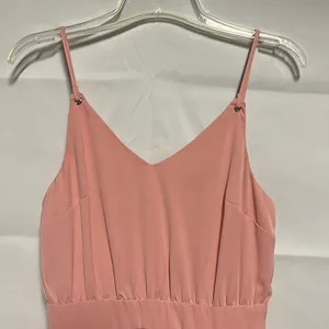 Women's Pink Pleated Sleeveless Midi Dress Size Medium thumbnail 3