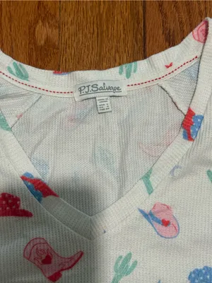 P.J. Salvage American Honey Cowboy Print Pajama Set thumbnail 4