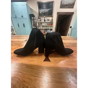 Unisa Black Suede Over the Knee High Boots Square Toe Block Heel Women's 7.5 M thumbnail 6