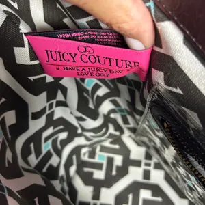Juicy Couture Y2K Woven Straw Nautical Anchor Charm Tote Bag Brown thumbnail 5