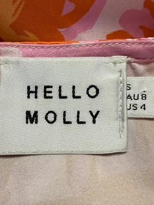 Hello Molly Loving That Girl Mini Dress Women's Small Orange Floral One Shoulder thumbnail 16