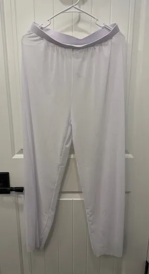 Women’s White Swim Coverup Pants – Lightweight Beach Layer Size XL thumbnail 1