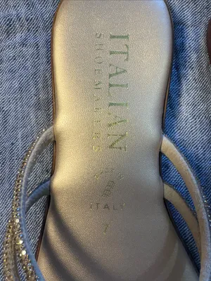 Italian Shoemakers Gold Metallic Thong Sandals for Women Size 7 thumbnail 8