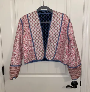 Reversible quilted jacket size Large Blue thumbnail 1