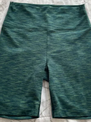 Outdoor Voices matching set of Dark Teal Heather Bike Shorts & sport bra, size S thumbnail 12