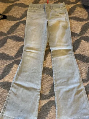 Spanx Bootcut Flare Jeans Light Wash Size M Petite Tummy Control Stretch thumbnail 1