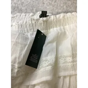 Wild‎ Fable White Tiered Lace Trim Mini Skirt XL NWT Elastic Waist Ruffle Boho.. thumbnail 2