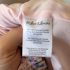 For Love & Lemons Phoebe Pink Floral Puff Sleeve Milk Maid Mini Dress Fairy thumbnail 6