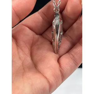 Vampire Diaries SKU 7847 Caroline Forbes Antique Silver Open Heart Chain & Penda thumbnail 3