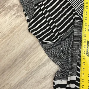 The Hanger Black & White Alternating Stripe Pattern Stretchy Pull On Pants M/L thumbnail 10