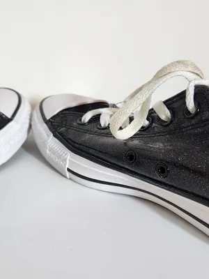 Converse Black Glitter Sparkle Sneakers Size 9.5 thumbnail 8