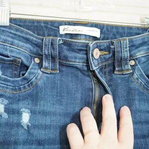 KanCan Size 27 Bootcut Jeans Blue Distressed Ripped Flare Denim Casual Stretch thumbnail 4